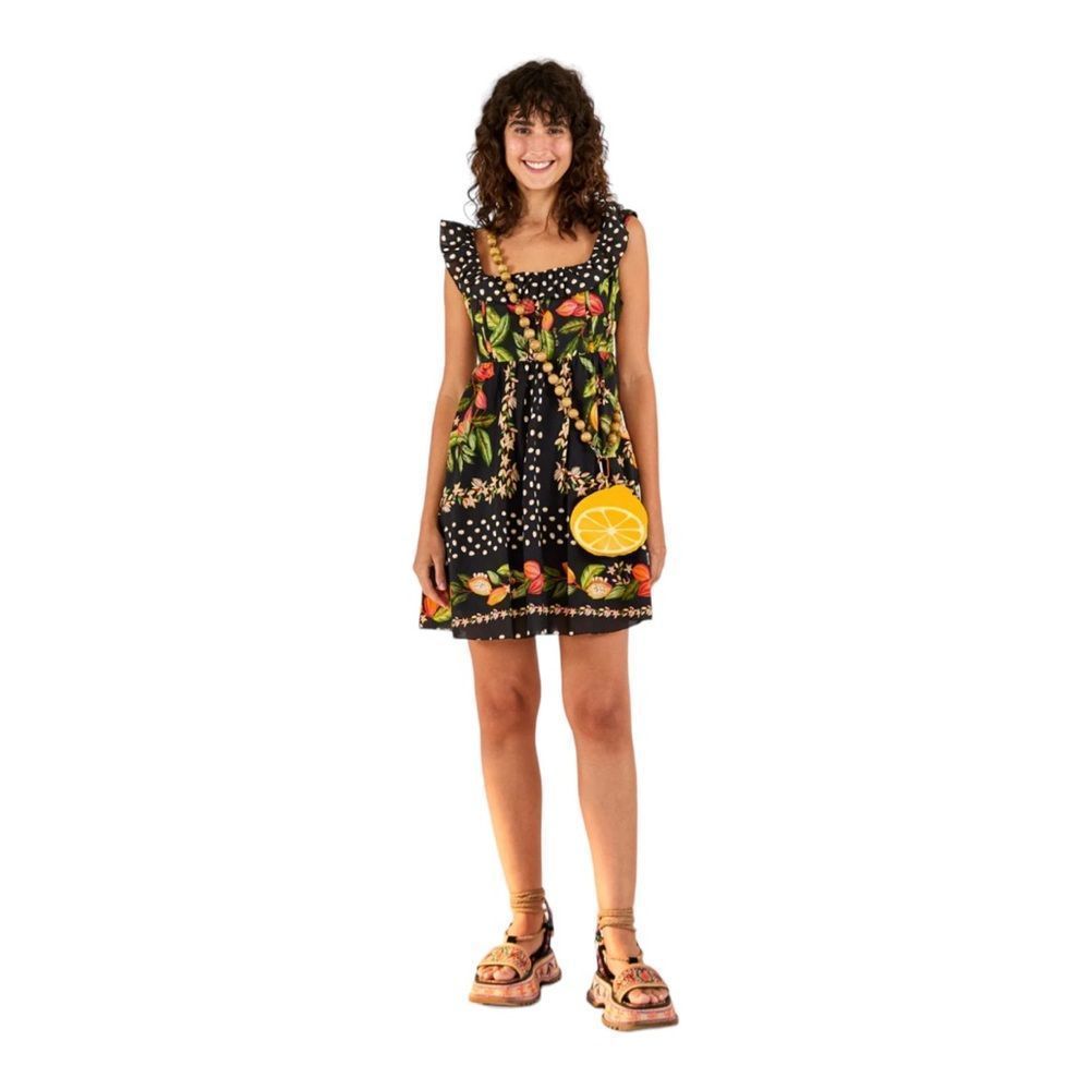 Farm Rio Cocoa Paradise Mini Dress